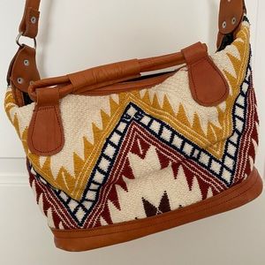 Hand woven handbag